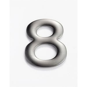 Sandleford Numeral "8" 50mm Self Adhesive Stainless Steel