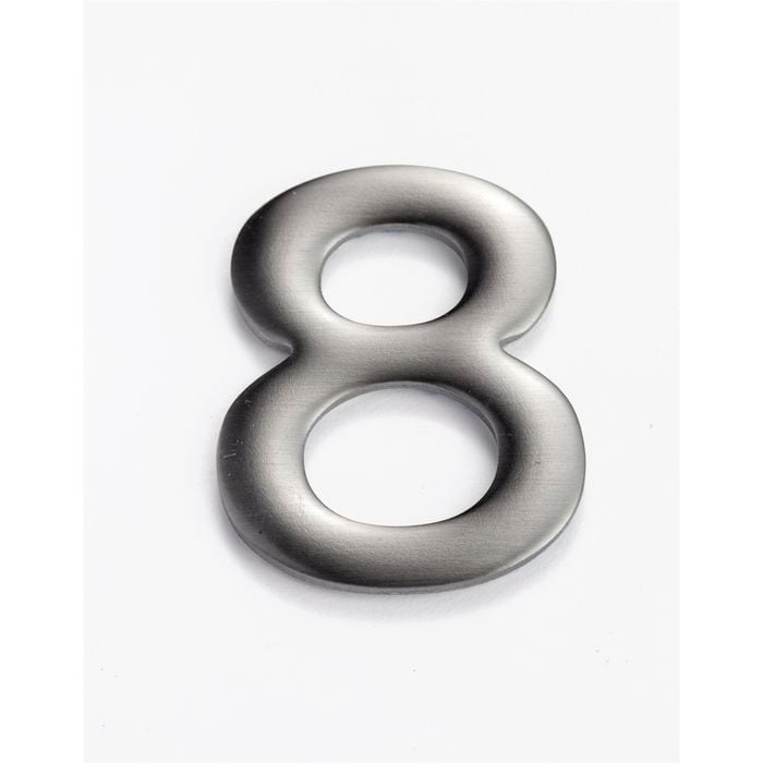 Sandleford Numeral "8" 50mm Self Adhesive Stainless Steel