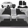 6D Diamond Car Floor Mats for LDV T60 Max 2017-Current-Full Set-Black-Outback GT