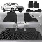 6D Diamond Car Floor Mats for LDV T60 Max 2017-Current-Full Set-Black-Outback GT