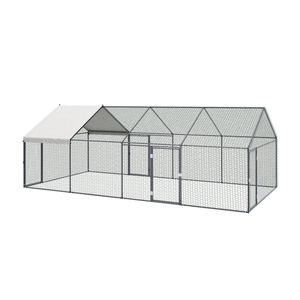 Alopet 4x2x1.5M Chicken Coop with Cover Poultry Cage Run Yard Pet Rabbit Hutch