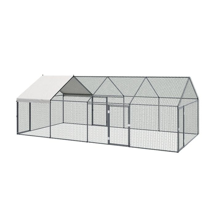 Alopet 4x2x1.5M Chicken Coop with Cover Poultry Cage Run Yard Pet Rabbit Hutch