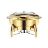 SOGA Gold-Plated Round Stainless Steel Chafing Dish