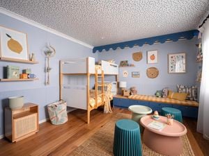 after shot of house transformation into kids bedroom 