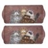 2PK Ashdene Kim's Cats Friends Family Rect Serving Sandwich Tray 38x16.5cm