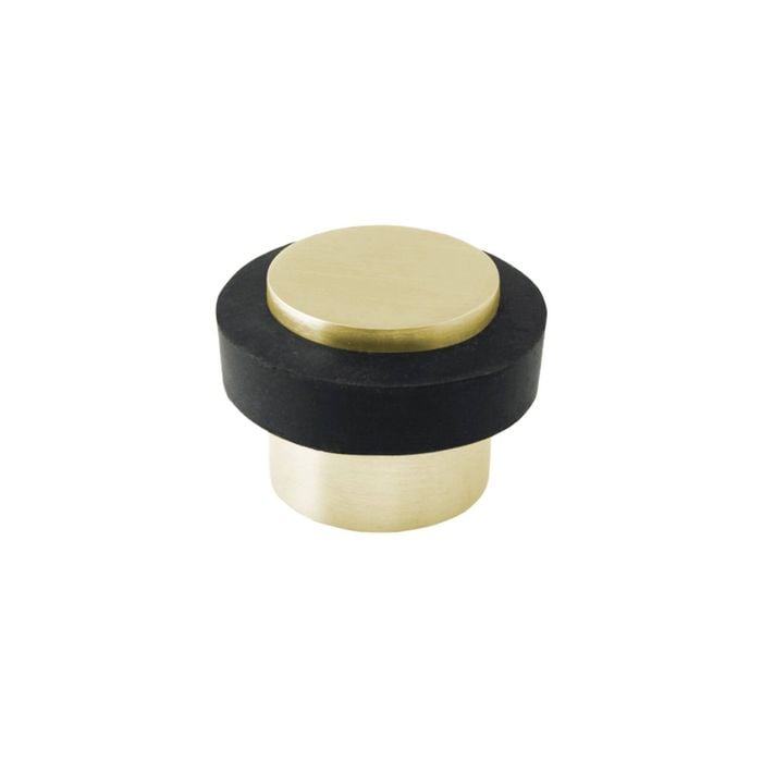 Zanda 38 x 38mm Satin Brass Round Floor Mount Door Stop