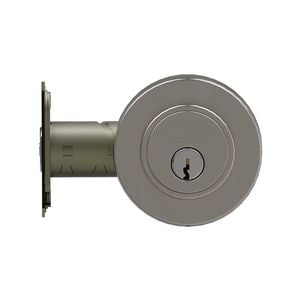 Schlage Nickel Satin Plate  Round Single Cylinder and Turn Deadbolt 