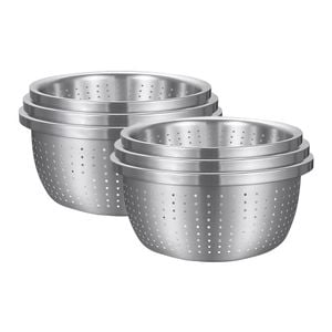 SOGA 2X Stainless Steel Nesting Colander & Basin -Set of 3