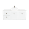 New England Joinery 1200mm Diadem Centre Basin SilkSurface Top Wall Hung Vanity