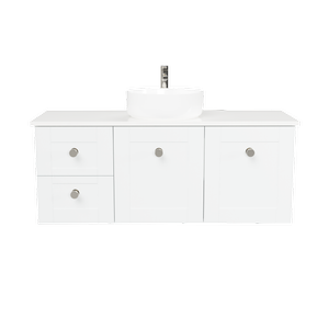 New England Joinery 1200mm Diadem Centre Basin SilkSurface Top Wall Hung Vanity