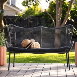 Mimosa Wicker Butterfly Black Lounge