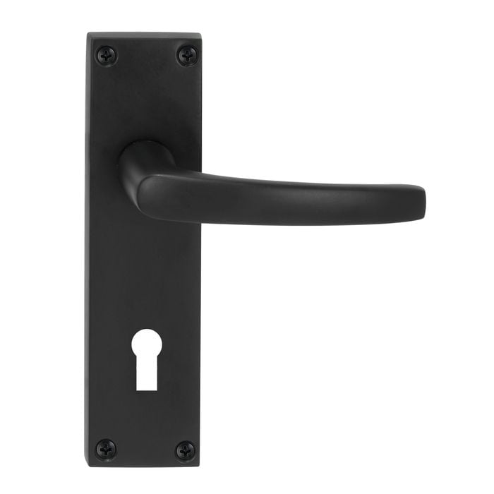 Windsor 155 x 42mm Lever Lock Plate Black