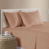 400TC 100% Cotton Sateen Premium Sheet Set 40cm Wall Coral Sands Queen
