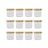 Argon Tableware 130ml Glass Jam Jars With Airtight Gold Lids - Set Of 12 Empty Screw Top Kitchen Storage Preserving Jar