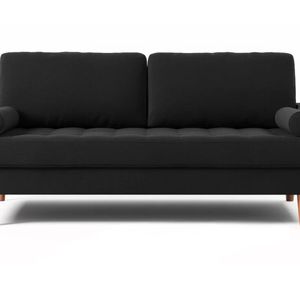 Gyllene 3-Seater Velvet Sofa - Black