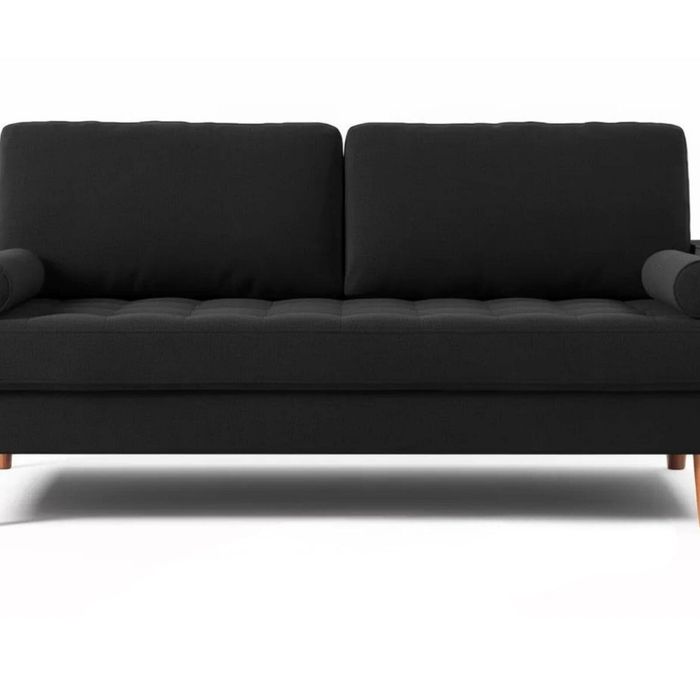 Gyllene 3-Seater Velvet Sofa - Black