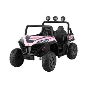 12V Kids Ride On Car Rigo Electric Toys 2-Seater Cars Horn Headlight Music Remote Control Pink