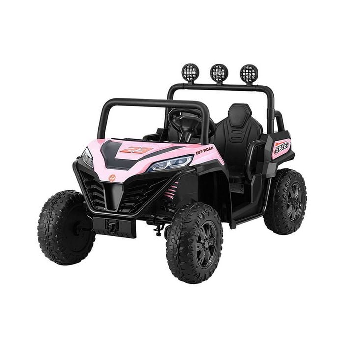 12V Kids Ride On Car Rigo Electric Toys 2-Seater Cars Horn Headlight Music Remote Control Pink