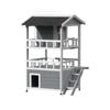 i.Pet Cat House Outdoor Shelter 72cm x 72cm x 127cm Rabbit Hutch Wooden Condo Small Dog Pet Houses Enclosure