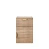 European Cabinetry Fluted Pull Brass Porto Bedside Table Natural Oak