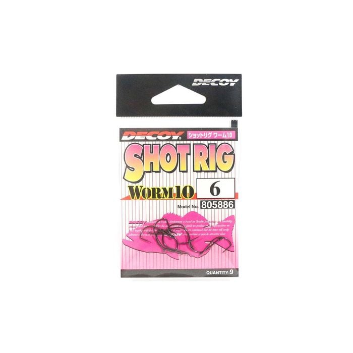 Decoy Worm 10 Drop Shot Wacky Fishing Hook 6