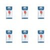 6x 4pc Malli Sewing Metal Compact Needle Hand Sewing Threaders 55cm Assorted