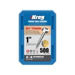 Kreg 25mm Zinc Coarse Thread Pan Head Pocket-Hole Screws - 500 Pack