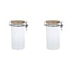 2PK NF Living Glass Cannister Airtight With Lid 19x14cm Solid Clear