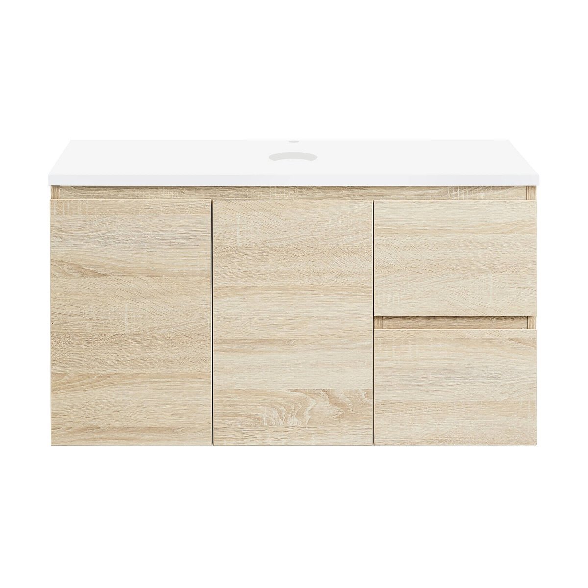 CIBO 900mm Coast Veneer Nordic Wall Hung Bathroom Vanity With Solid ...