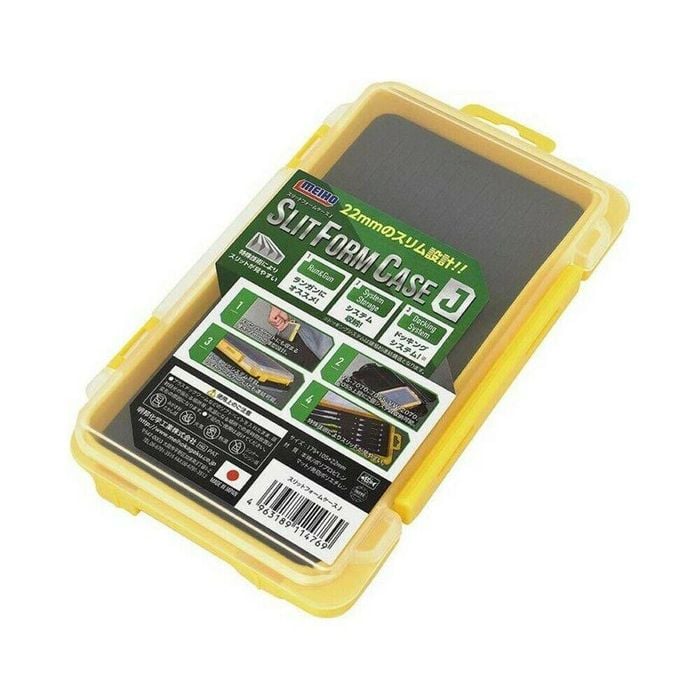 Meiho Slit Form Yellow / Clear Fishing Tackle Storage Case J