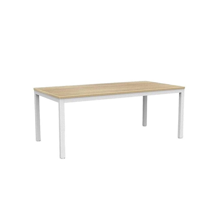 Olg Axis Table 4 Leg White Frame New Oak Ravine Top L1800mm X W900mm