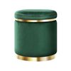 Artiss Ottoman Foot Stool Round Velvet Green
