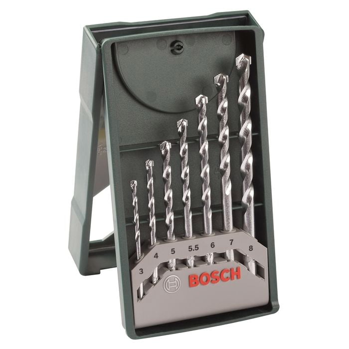 Bosch 7 Piece Green Granite Masonry Hammer Drill Bit Set