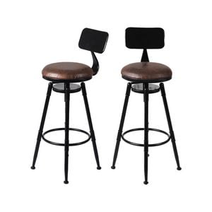 Levede 2x PU Leather Padded Bar Stools