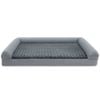 Costway 113cm Foam Dog Bed Puppy Sofa Waterproof Pet Cushion Couch Grey