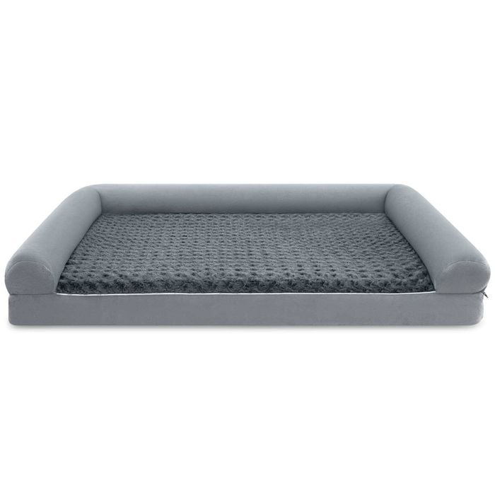 Costway 113cm Foam Dog Bed Puppy Sofa Waterproof Pet Cushion Couch Grey