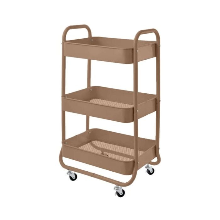 Ezystorage Terracotta Kozo 3 Tier Utility Trolley