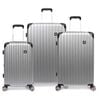 3pc Swisstech Exhibition 22/26/30" Complete Luggage Set w/Wheels Silver