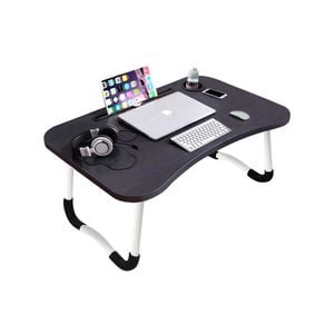 SOGA Black Portable Bed Table Adjustable Laptop Mini Desk