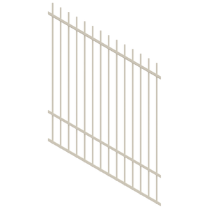 ProtectorAl 0350-1200W x 1500H Surfmist Picket Top Pool Fence Panel Raked 16-30º