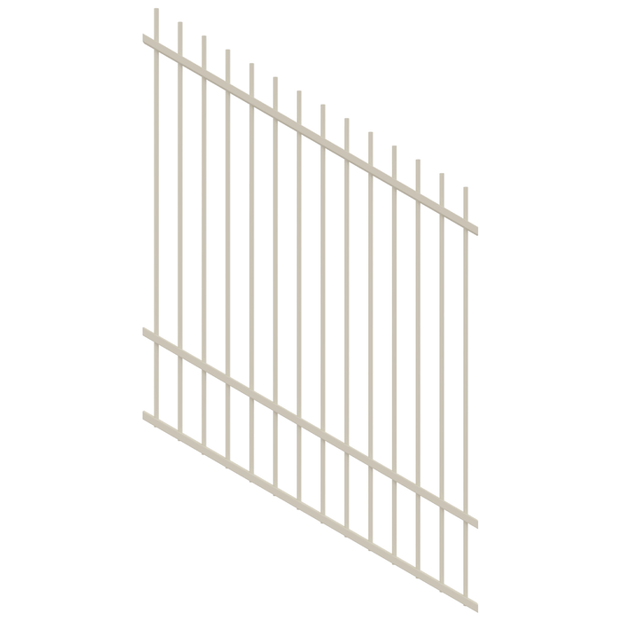 ProtectorAl 0350-1200W x 1500H Surfmist Picket Top Pool Fence Panel Raked 16-30º