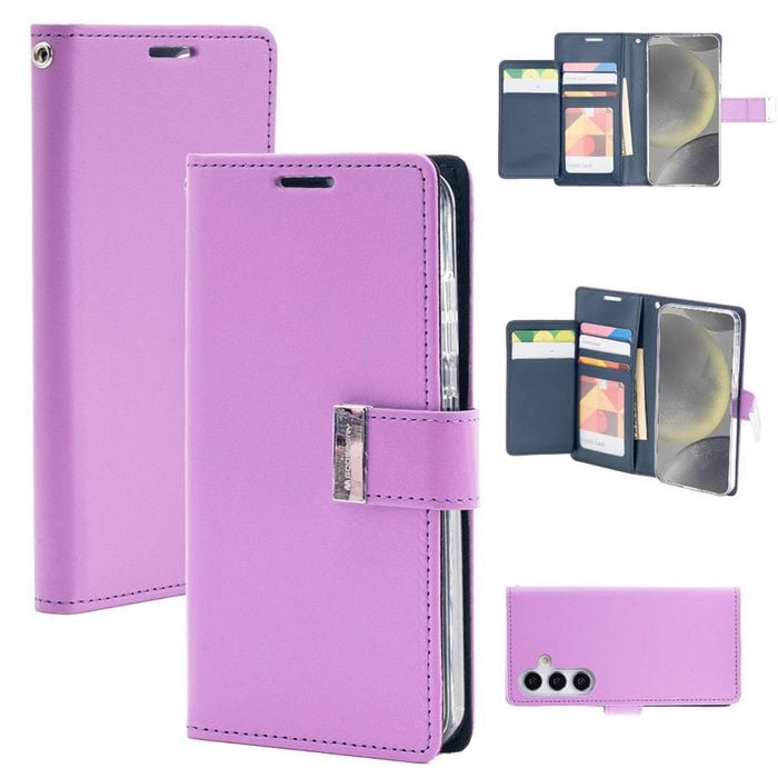 Goospery Rich Diary For Galaxy S24 Plus - Purple