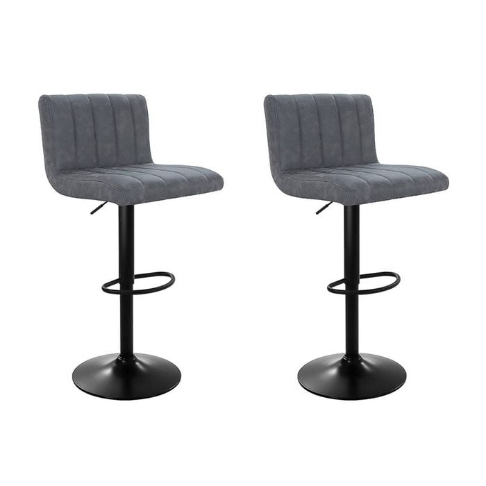 Artiss Como Set of 2 Grey Vintage Kitchen Bar Stools