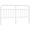 vidaXL Headboard Metal Slatted Bed Header Bedroom Furniture White 183 cm King