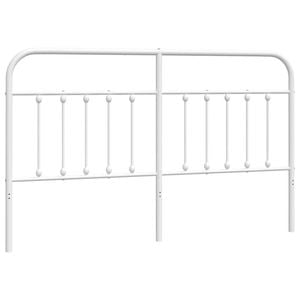 vidaXL Headboard Metal Slatted Bed Header Bedroom Furniture White 183 cm King