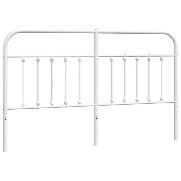 vidaXL Headboard Metal Slatted Bed Header Bedroom Furniture White 183 cm King