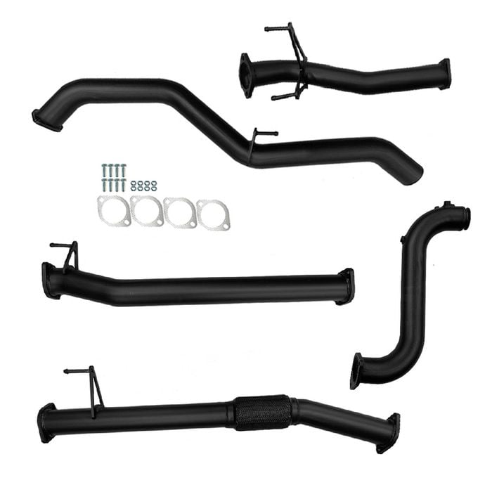 Ignite Exhausts Turbo Back For Mazda Bt50 B30b 3" No Cat & Straight Pipe Black Aluminised Steel