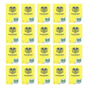 20x Spirax 117 Exercise Book A4 18mm Dotted Thirds 96 Pages Notebook Yellow