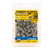 Zenith 10G x 30mm Satin Chrome Countersunk Head Hinge Timber Screw - 100 Pack