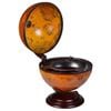 vidaXL Tabletop Globe Bar Wine Stand Eucalyptus Antique Table Stand Cabinet